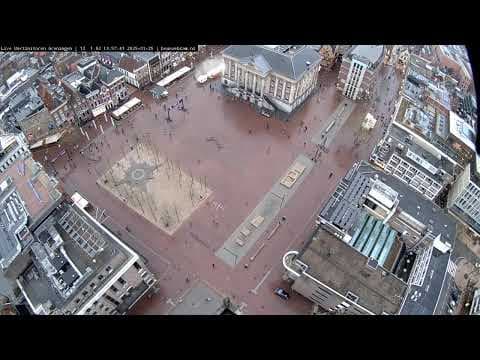 Martinitoren Live HD Webcam Ice Rink, Grote Markt, Groningen, Netherlands