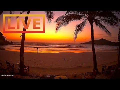 Live Haad Rin beach webcam from House of Sanskara, Thailand