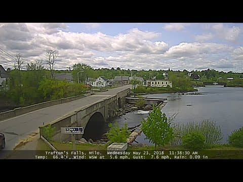 Live Trafton Falls Milo Webcam, Maine, USA