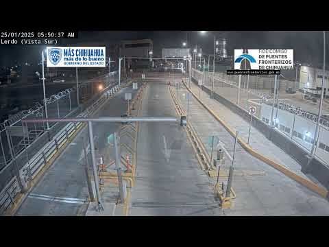 Live South Lerdo International Bridge, Chihuahua, Mexico