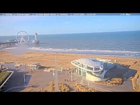 North Boulevard and Beach Webcam in Scheveningen, The Hague, NL
