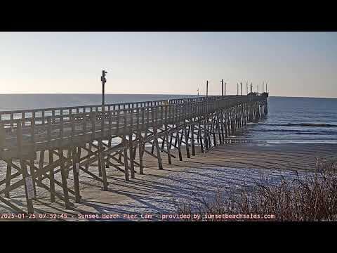 HD Live Webcam Sunset Beach Pier, NC, USA
