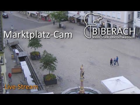 Live HD Webcam Biberach Market Square, Germany