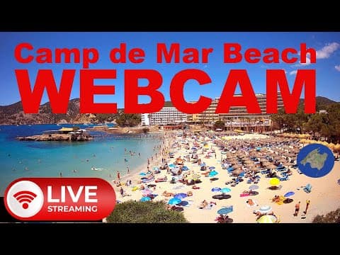 Live Camp de Mar Beach Webcam, in Mallorca, Spain, Balearic Islands