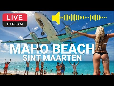 Live Maho Beach Webcam Sint Maarten, Saint Martin Island