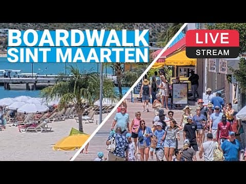 Live Boardwalk Great Bay Beach Webcam, Philipsburg, Sint Maarten