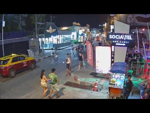 Hooters Live HD Webcam Chaweng Beach Road, Koh Samui, Thailand