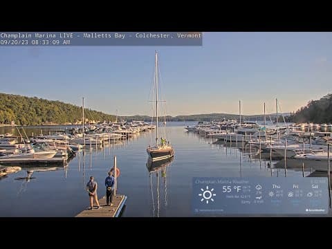 Live HD Webcam Champlain Marina, Colchester, VT, USA