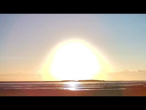 Live Webcam View West Kirby Beach and Hilbre Island from Wirral, England