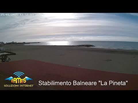 Live Beach Webcam Lido La Pineta Tarquinia, Italy