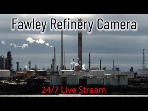 Live Webcam of Fawley ExxonMobil Refinery from Southampton, Hampshire, UK