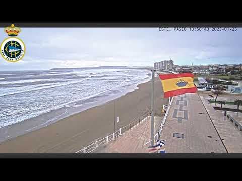 HD Live East Beach Webcam Playa de Salinas, Asturias, Spain