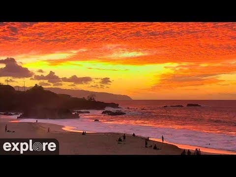 Waimea Bay Live Streaming HD Webcam in O'ahu, Hawaii, USA