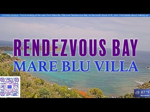 Live Mare Blu Villa Webcam Rendezvous Bay, St John, USVI