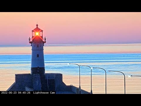 Live HD Streaming Webcam of Lake Superior Lighthouse, Duluth, MN, USA