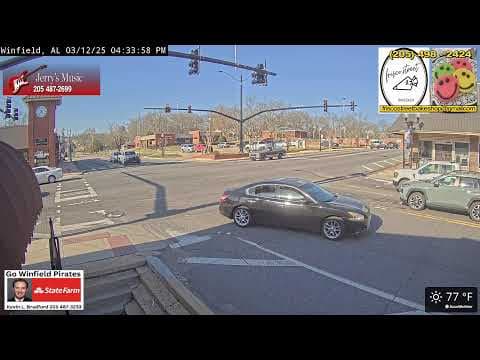 Winfield City Webcam Mainstreet intersection, Alabama, USA