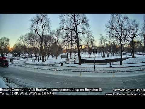 Live Webcam Boston Common on Boylston St., Boston, Massachusetts, USA