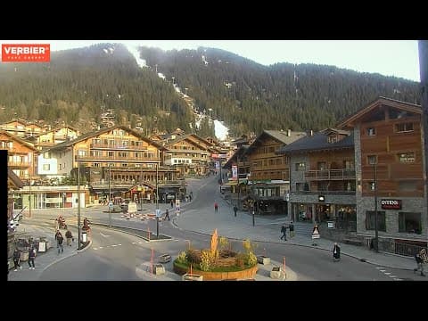 Live HD Webcam Verbier Place Centrale, Switzerland
