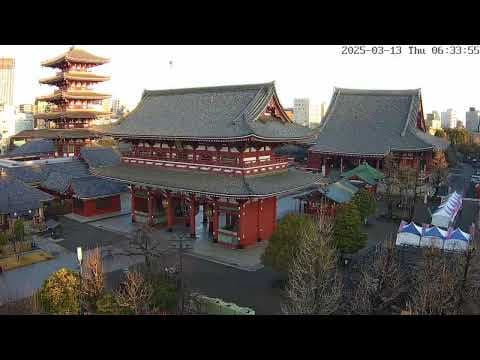 Live Hozomon Gate Webcam Senso-ji, Asakusa, Japan
